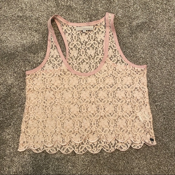 Monk & Lou Cropped Lace Tank - Picture 2 of 4